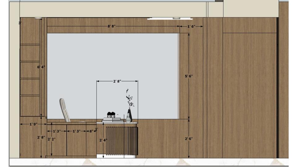 Reception area 2d dimensions
