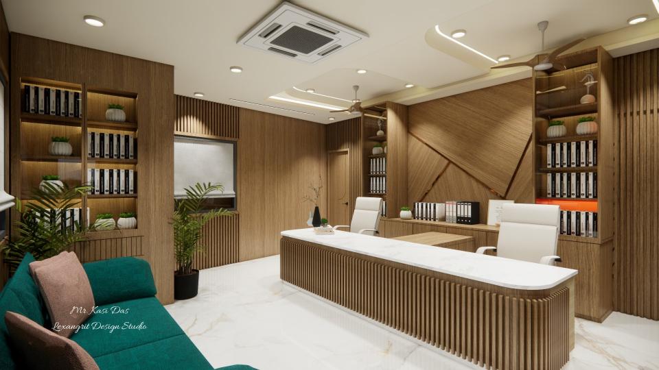 Fusion Elegance in a Modern Workspace