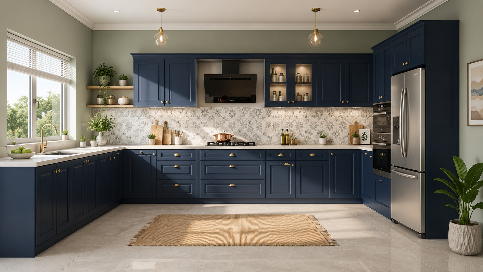 A visual comparison highlighting the differences between a modular kitchen and a carpenter-made kitchen in terms of design, customization, installation, durability, and functionality.