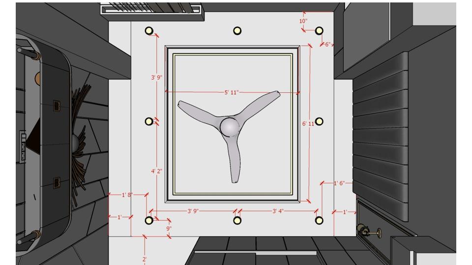 Bedroom  false ceiling view  2d view
