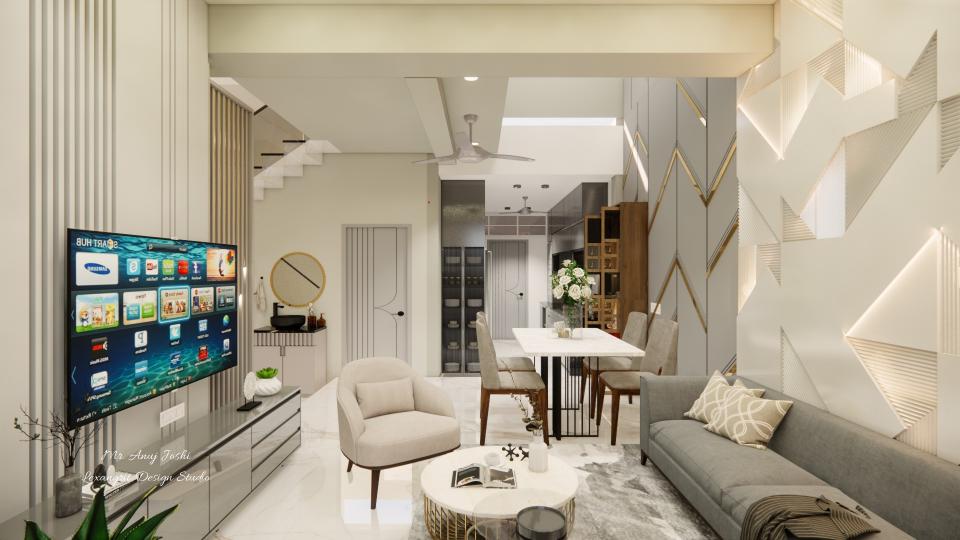 Living from dining area and comfortable seating area