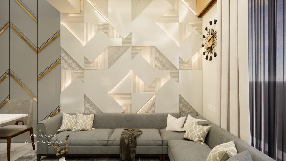 Living room large & comfortable sofa sets and decorative wall