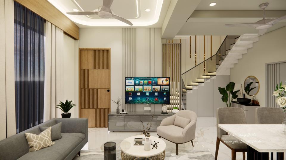 Living room tv unit front view