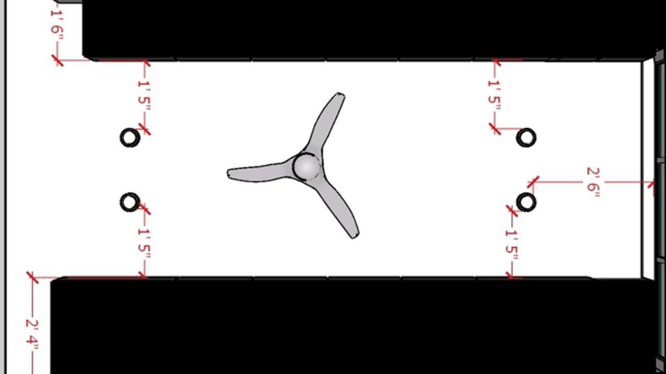 Modular Kitchen false ceiling view  2d dimensions