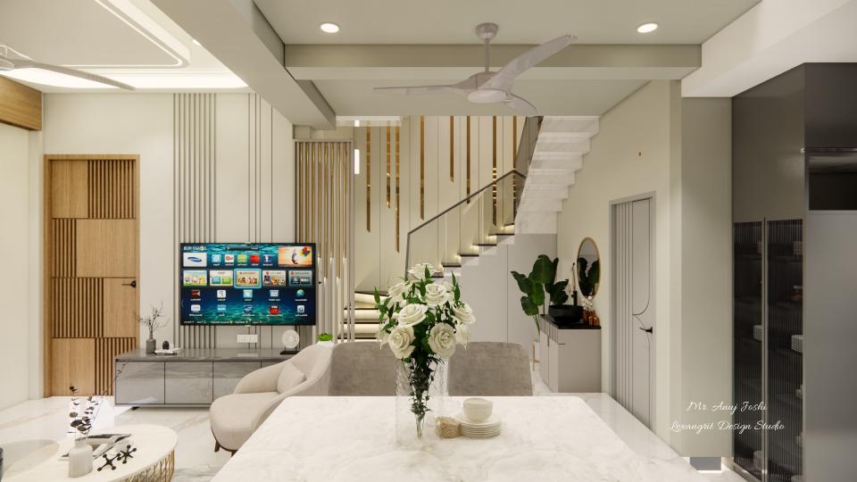 Compact wash basin below staircase design showing a functional wash basin under staircase with mirror placement and a smart layout, representing practical under stairs wash basin ideas for small homes.