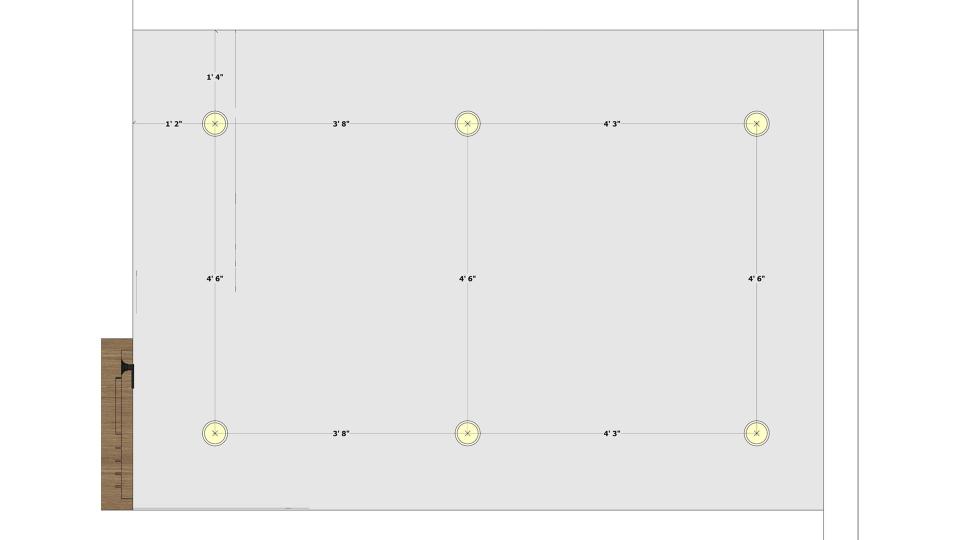 Master Bathroom false ceiling view  2d dimensions