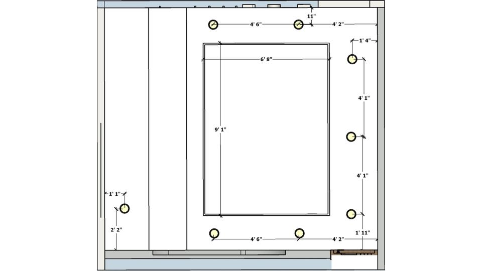 Master bedroom false ceiling view  2d dimensions