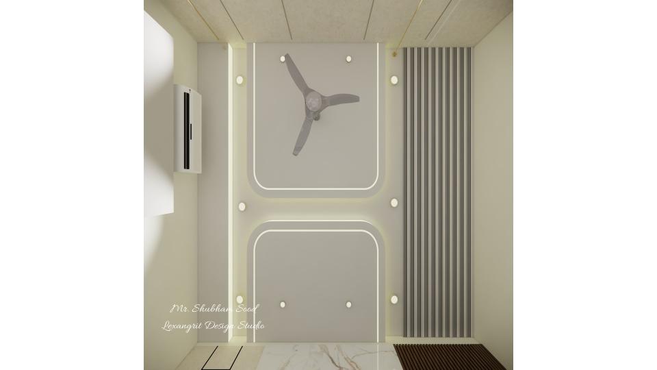 Parents Bedroom tv false ceiling view