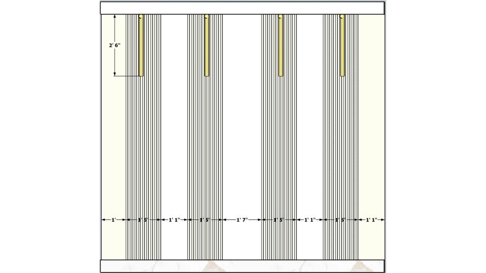 Passage decorative wall with photo frame wall design  2d  dimensions