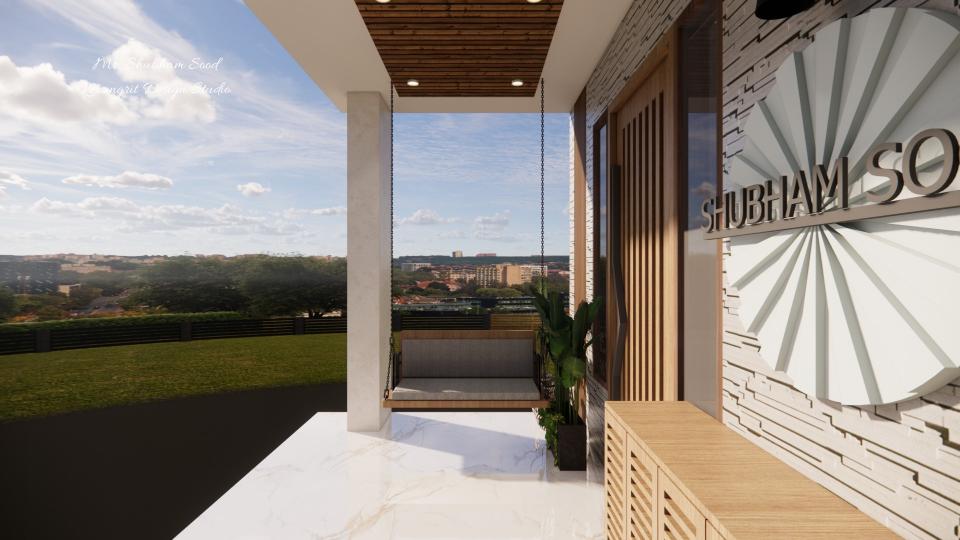Porch entrance view & name plate