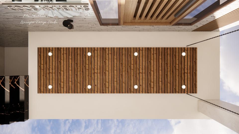 Porch wooden false ceiling