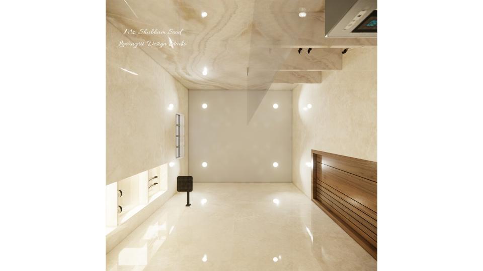 Powder Bathroom false ceiling view
