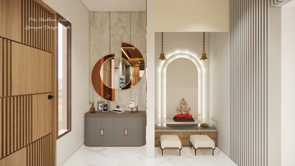 Wash basin and some storage  & puja unit