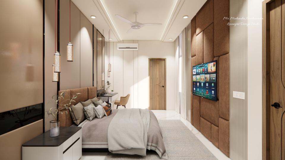 Lavish bedroom side view
