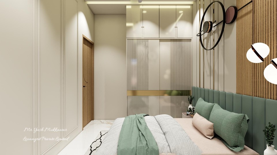 groove cutting sliding wardrobe in bedroom