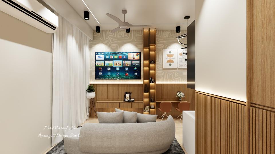 TV unit with storage design