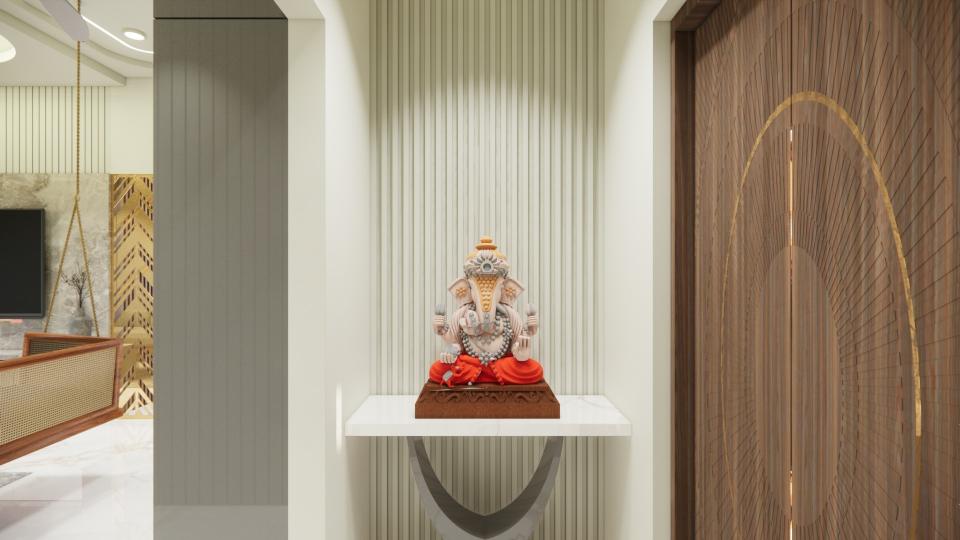 Foyer area decorative wall design