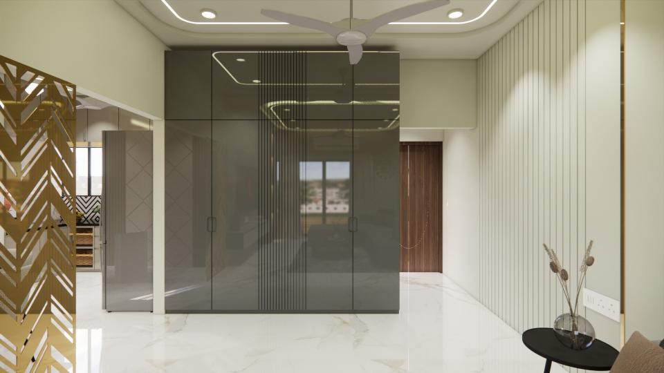 Living room decorative wardrobe design