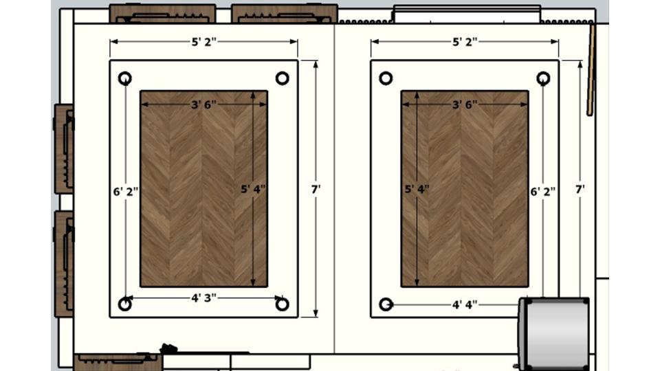 Living room false ceiling view 2d dimensions