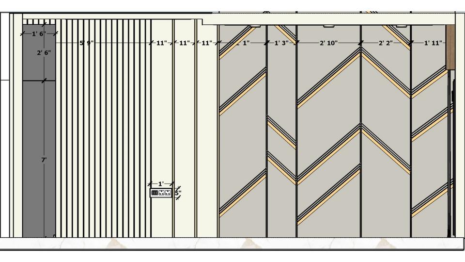 Living room showcasing decorative wall design and large sofa seating area front of center table and jhula 2d dimensions