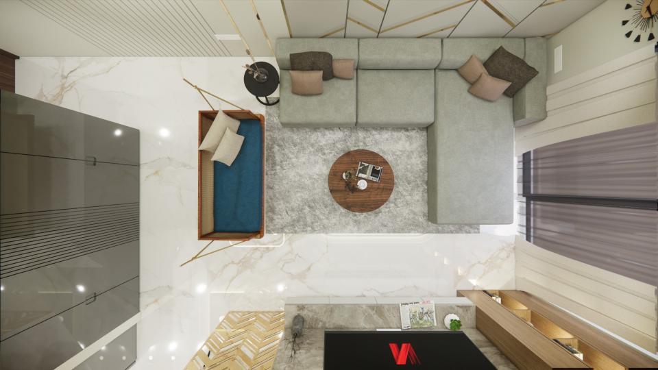 Living room top view