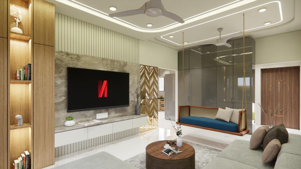 Living Room, Dining Room, and Kitchen Interior Design