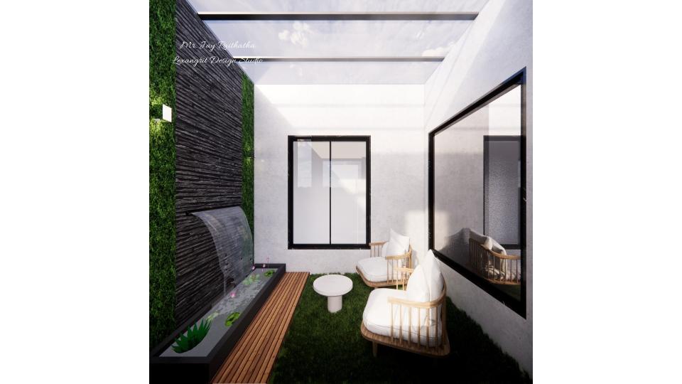 courtyard with 2 seating