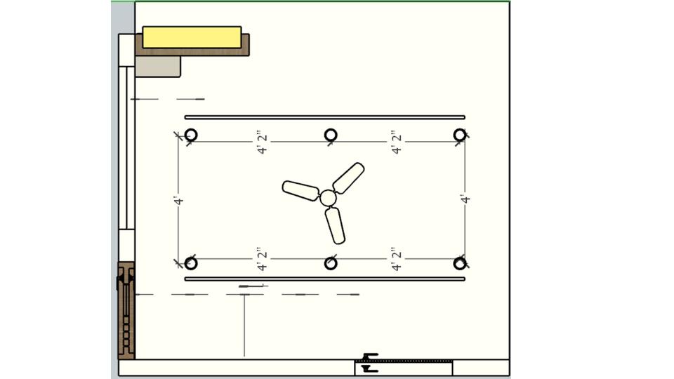 Kitchen false ceiling size