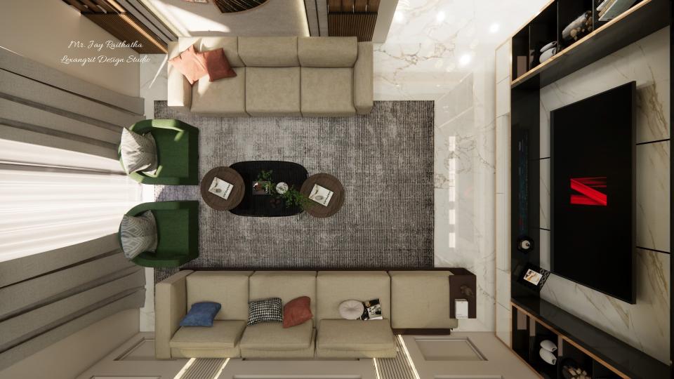 living room top view