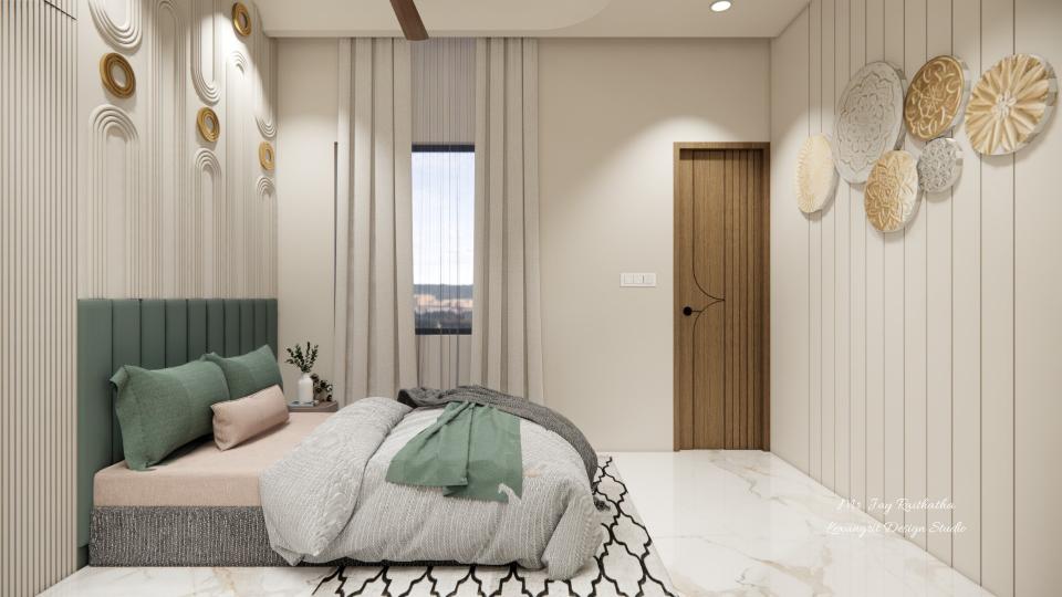 Master bedroom full cuirtain window