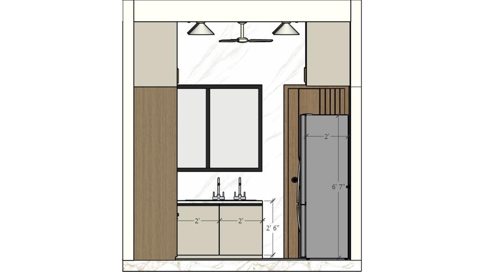 Modular kitchen sink unit size