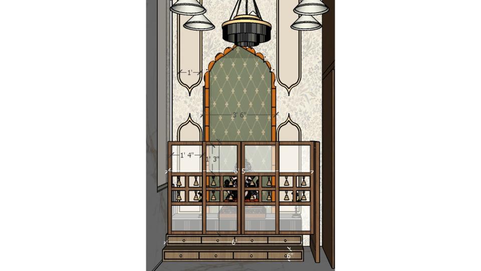 puja room mandir size