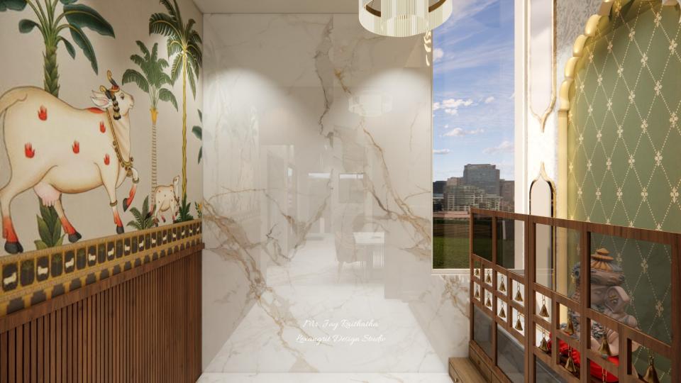 puja room mandir wall