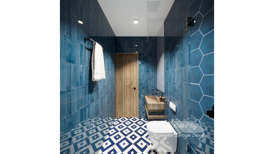 After entrance bathroom view