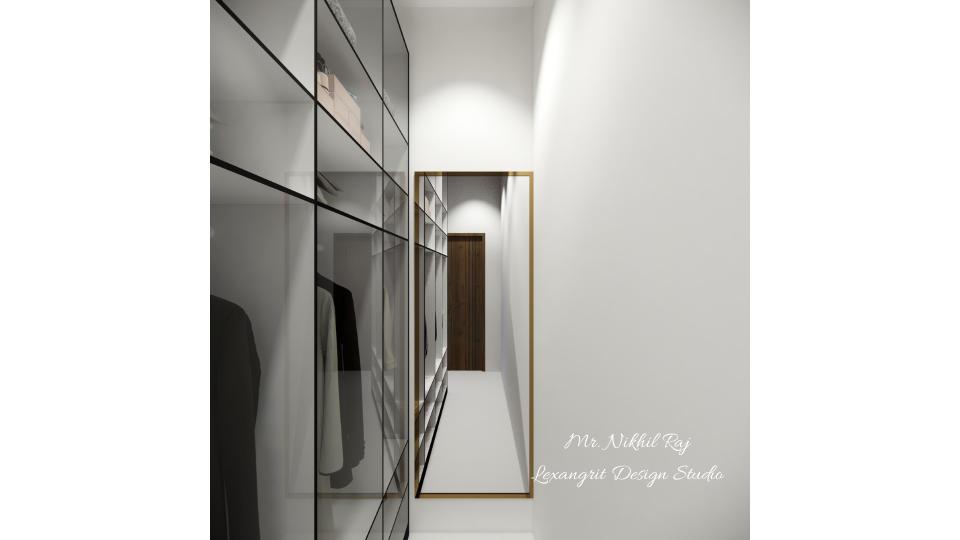 Dresser entrance large mirror & storage