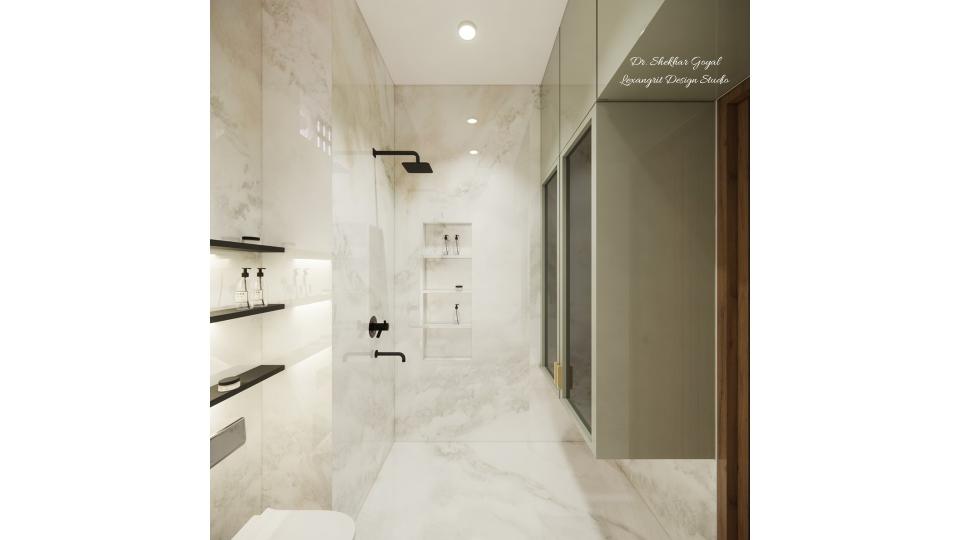 Toilet entrance view