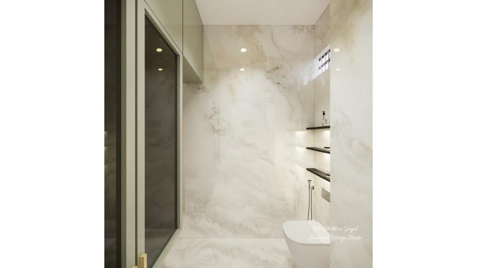 Toilet showing wc area