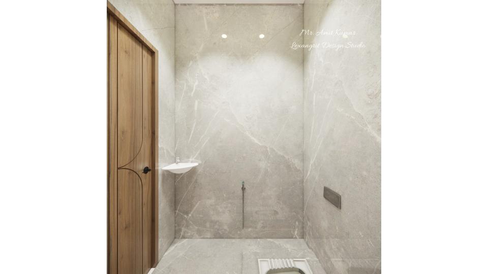 After entrance toilet small basin and WC area