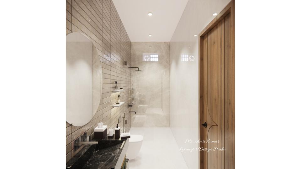 After entrance toilet view