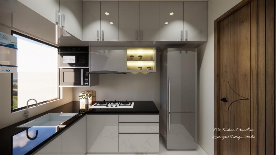 Kitchen showing cooking area and appliances placement ,some storage