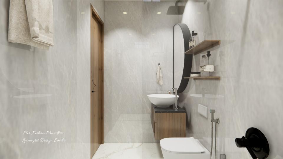 Shower area to vanity unit view