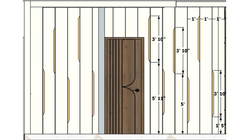 Passage decorative wall 2d dimensions