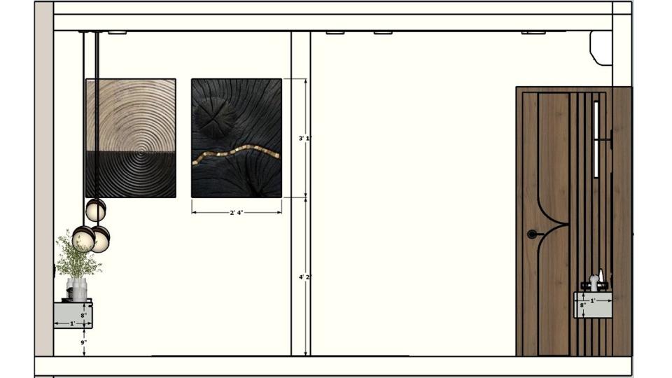 Bedroom passage 2d dimension