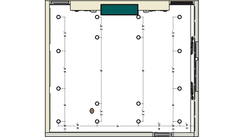 Studio ceiling 2d dimensions