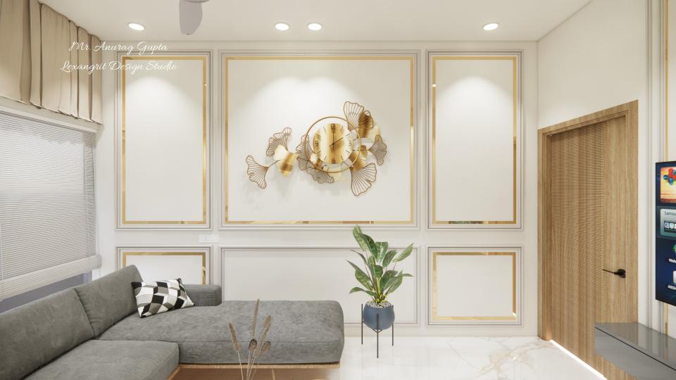 Living room decorative wall design