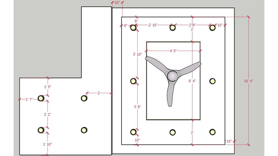 Master bedroom false ceiling view  2d dimensions