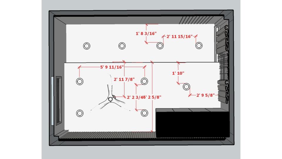 Guest bedroom false ceiling view  2d view