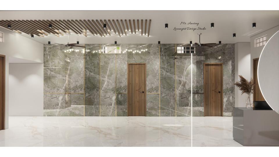 Image of  the lobby high glossy wall tiles