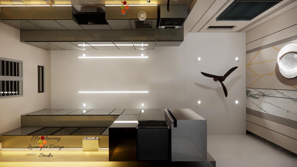 Modular kitchen false ceiling view