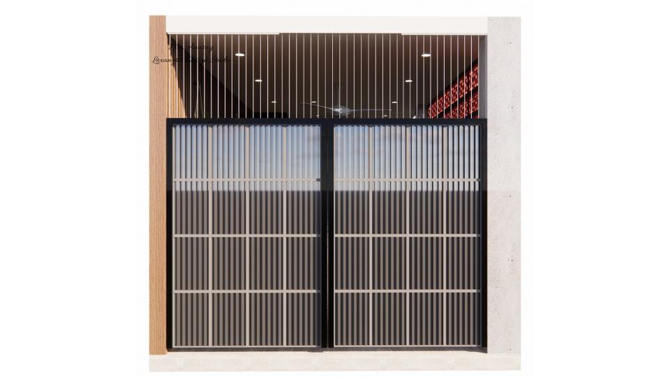 Porch area decorative main door view